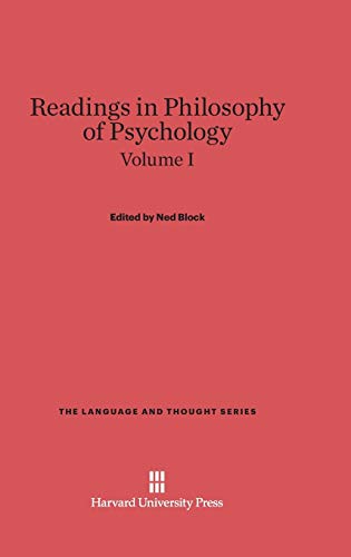 9780674594593: Readings in Philosophy of Psychology, Volume I: 1 (Language and Thought)