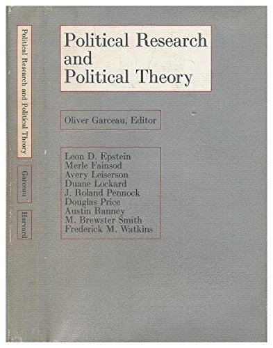 Stock image for Political Research and Political Theory for sale by George Cross Books