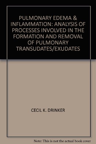 9780674739000: PULMONARY EDEMA AND INFLAMMATION