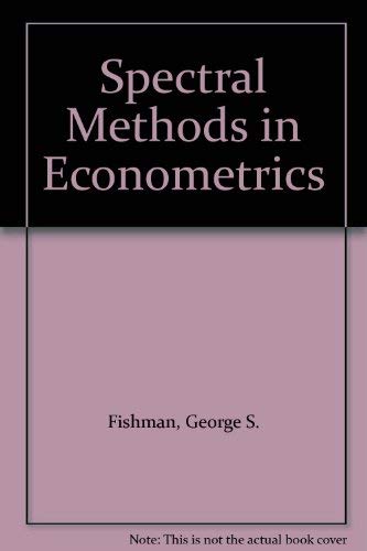 Imagen de archivo de Spectral Methods in Econometrics a la venta por Better World Books