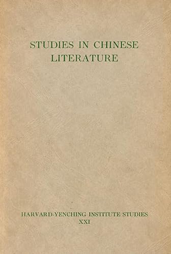 Studies in Chinese Literature - Bishop, John L. (editor)
