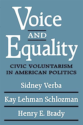 Stock image for Voice and Equality: Civic Voluntarism in American Politics for sale by BooksRun