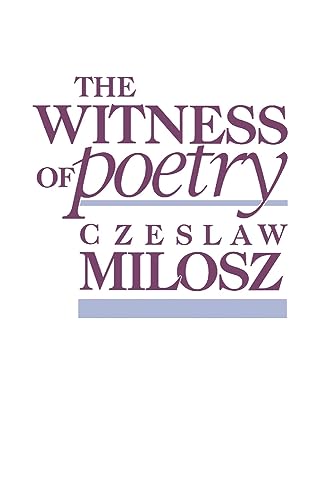 Imagen de archivo de The Witness of Poetry a la venta por Better World Books