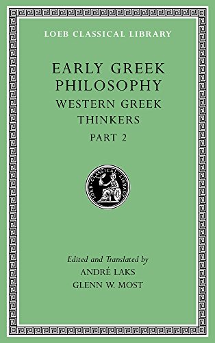 Beispielbild fr Early Greek Philosophy, Volume V zum Verkauf von Blackwell's