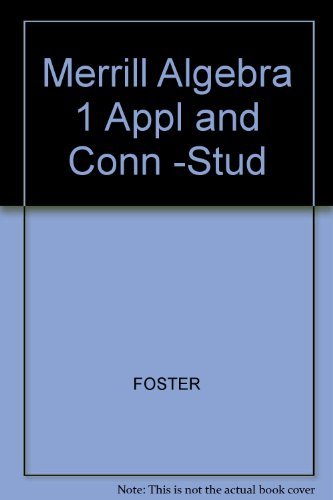 9780675054768: Merrill Algebra 1 Appl and Conn -Stud