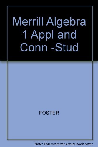 Stock image for Merrill Algebra 1 Appl and Conn -Stud for sale by Better World Books