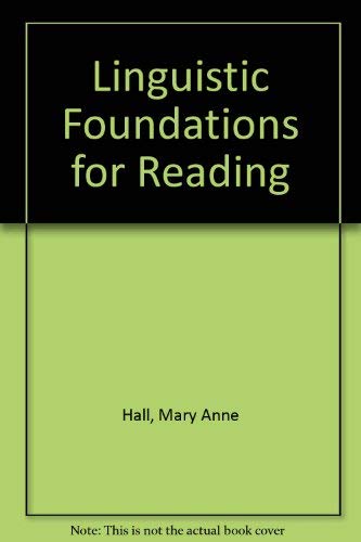 Stock image for Linguistic Foundations for Reading for sale by Better World Books