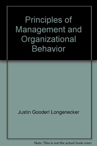 Stock image for Principles of management and organizational behavior for sale by BookHolders