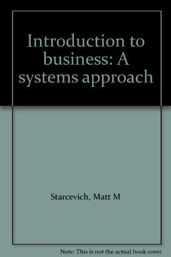 Imagen de archivo de Introduction to Business : A Systems Approach a la venta por Better World Books