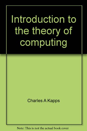 9780675087698: Introduction to the theory of computing