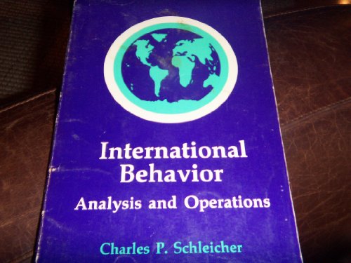 Imagen de archivo de International Behavior: Analysis and Operations a la venta por Taos Books