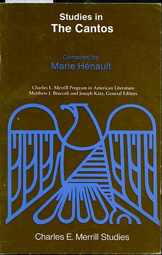 9780675091824: The Merrill studies in The cantos (Charles E. Merrill program in American literature)