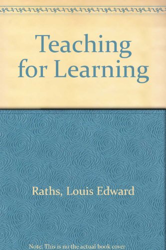 Imagen de archivo de Teaching for Learning (Coordinated teacher preparation series) a la venta por Basement Seller 101