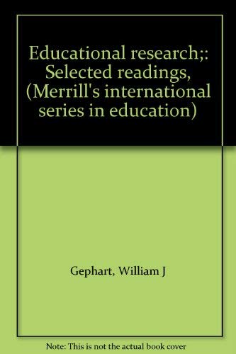 Beispielbild fr Educational Research : Selected Readings zum Verkauf von Better World Books