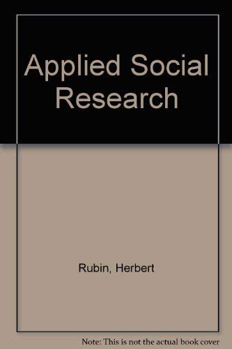 Imagen de archivo de Applied Social Research a la venta por BookDepart