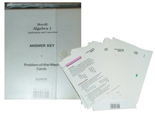 Stock image for Merrill Algebra 1 Problem of the Week Cards for sale by Allied Book Company Inc.