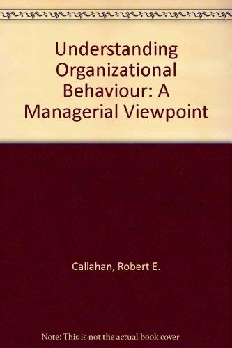 9780675201988: Understanding Organizational Behaviour: A Managerial Viewpoint