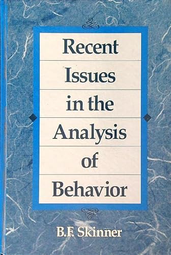 Stock image for Recent Issues in the Analysis of Behavior for sale by Dream Books Co.