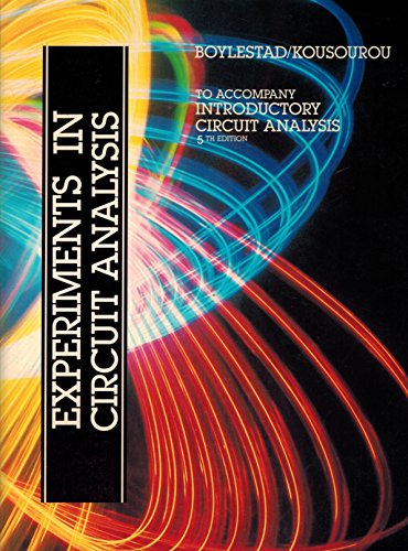 Stock image for Experiments in Circuit Analysis for sale by Front Cover Books