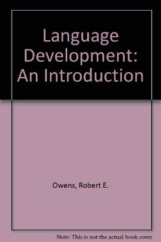 Beispielbild fr Language Development: An Introduction zum Verkauf von BooksRun