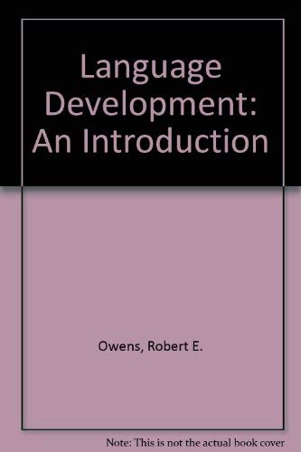 Stock image for Language Development : An Introduction for sale by Better World Books