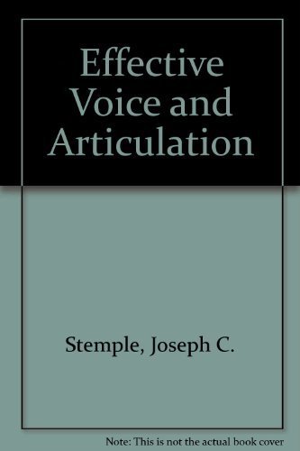 Beispielbild fr Effective Voice and Articulation zum Verkauf von Solr Books