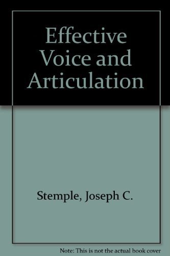 Stock image for Effective Voice and Articulation for sale by Solr Books