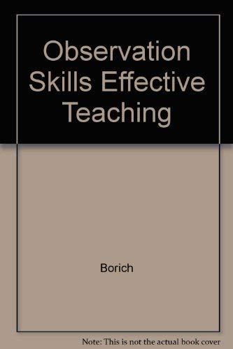 9780675209274: Observation Skills Effective Teaching