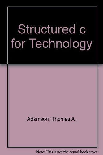 9780675209939: Structured c for Technology