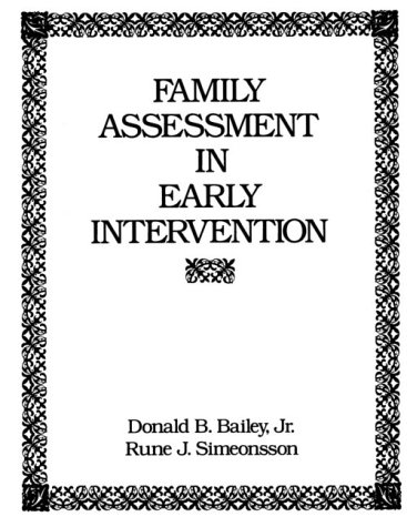 Stock image for Family Assessment and Early Intervention for sale by Better World Books