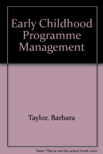 Imagen de archivo de Early Childhood Program Management : People and Procedures a la venta por Better World Books