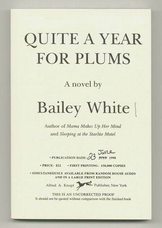 Beispielbild fr Quite a Year for Plums zum Verkauf von A Turn of the Page Books
