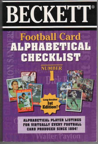 Beckett Football Card Alphabetical Checklist (9780676601237) by Beckett, James