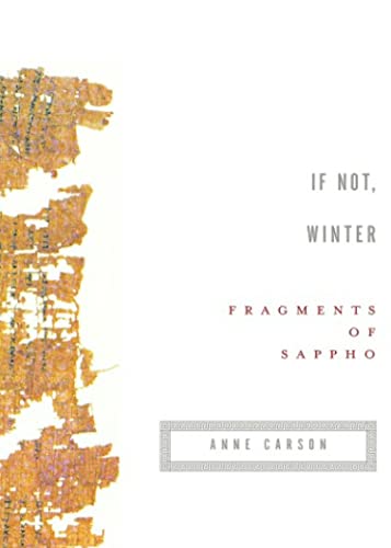 9780676976083: If Not, Winter: Fragments of Sappho
