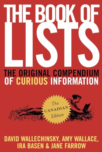 Imagen de archivo de The Book of Lists, The Canadian Edition: The Original Compendium of Curious Information a la venta por Wonder Book