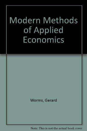 Stock image for Modern Methods of Applied Economics for sale by About Books