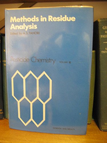 Stock image for Methods in Residue Analysis for sale by Webbooks, Wigtown