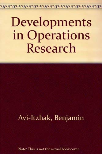 Stock image for Developments in Operations Research. Volume 2 (isbn 067730840X) for sale by Zubal-Books, Since 1961