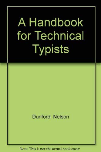 Imagen de archivo de Handbook for Technical Typists a la venta por ThriftBooks-Dallas