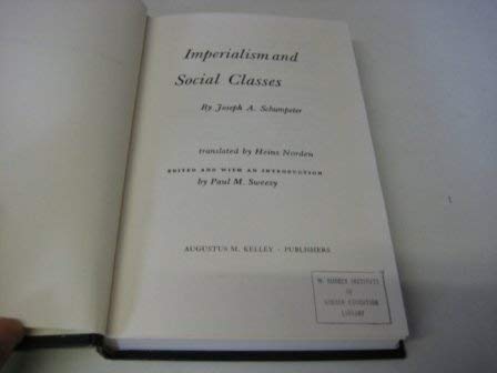 Beispielbild fr Imperialism and Social Classes zum Verkauf von Anybook.com