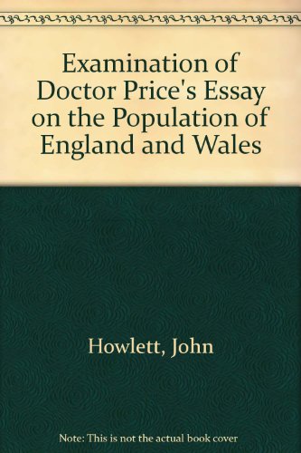 9780678003527: Examination of Doctor Price's Essay on the Population of England and Wales