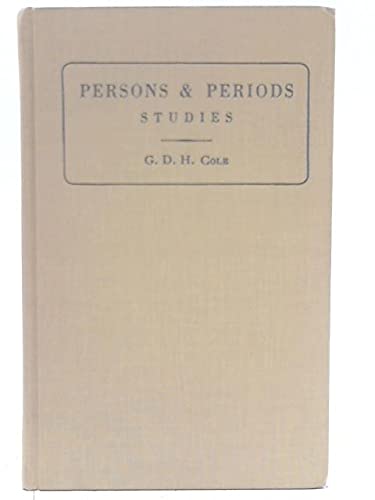 Beispielbild fr Persons and Periods zum Verkauf von Cambridge Rare Books