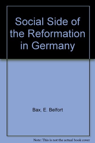 9780678007723: Social Side of the Reformation in Germany