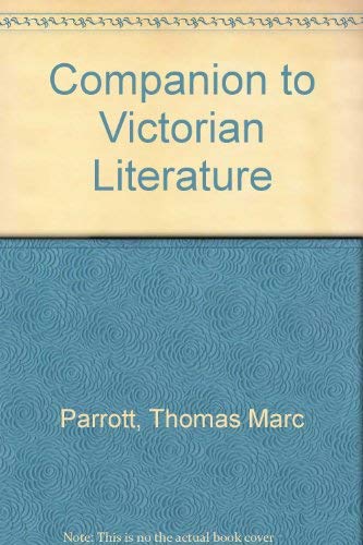 Stock image for Companion to Victorian Literature for sale by Antiquarius Booksellers