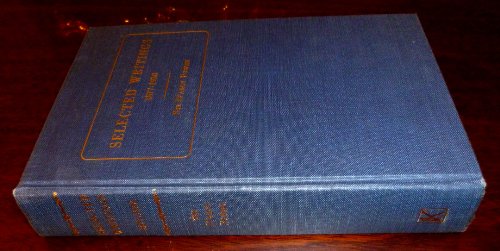 Selected Writings 1877-1930