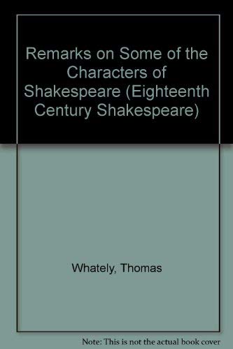 9780678051290: Remarks on Some of the Characters of Shakespeare (Eighteenth Century Shakespeare)