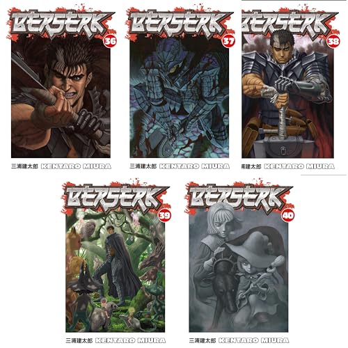 

Berserk Volume 36-40 Collection 5 Books Set (Series 8) by Kentaro Miura