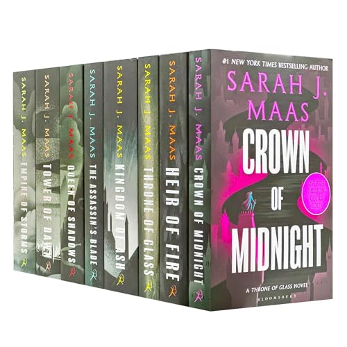 Stock image for Throne Of Glass Series Collection 7 Books Set By Sarah J Maas - Heir of Fire, The Thorne Of Glass, Empire Of Storms, Tower Of Dawn, Crown Of Midnight, Queen Of Shadows, Kingdom of Ash for sale by GoldBooks