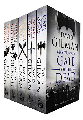 Imagen de archivo de David Gilman Master of War Series 5 Books Collection Set - Master of War, Defiant Unto Death, Gate of the Dead, Vipers Blood, Scourge of Wolves a la venta por GF Books, Inc.