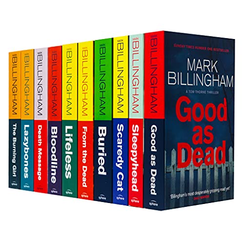 Stock image for Mark Billingham Tom Thorne Novels Collection 10 Books Set (Lifeless, Buried, Lazybones, Sleepyhead, Scaredy Cat, The Burning Girl, From the Dead, Good as Dead, Death Message, Bloodline) for sale by GF Books, Inc.
